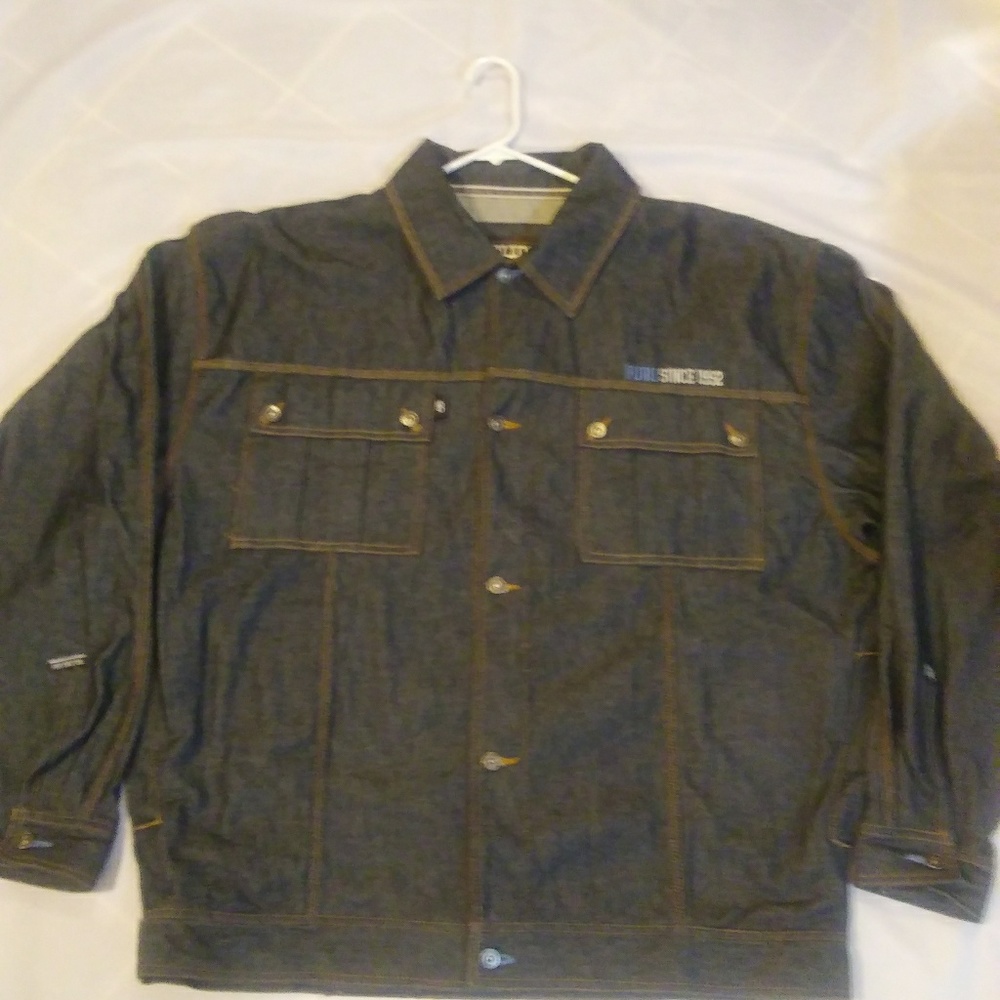 Men's FUBU XXL Button Up Denim Jacket